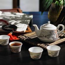 8頭手繪雪(xuě)景茶具(jù)